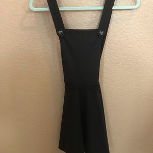 black skirt with straps